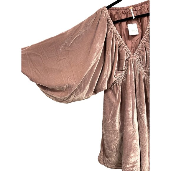 Free People Portia Velvet Mini Dress Size Small NWT MSRP: $128 - Picture 5 of 8